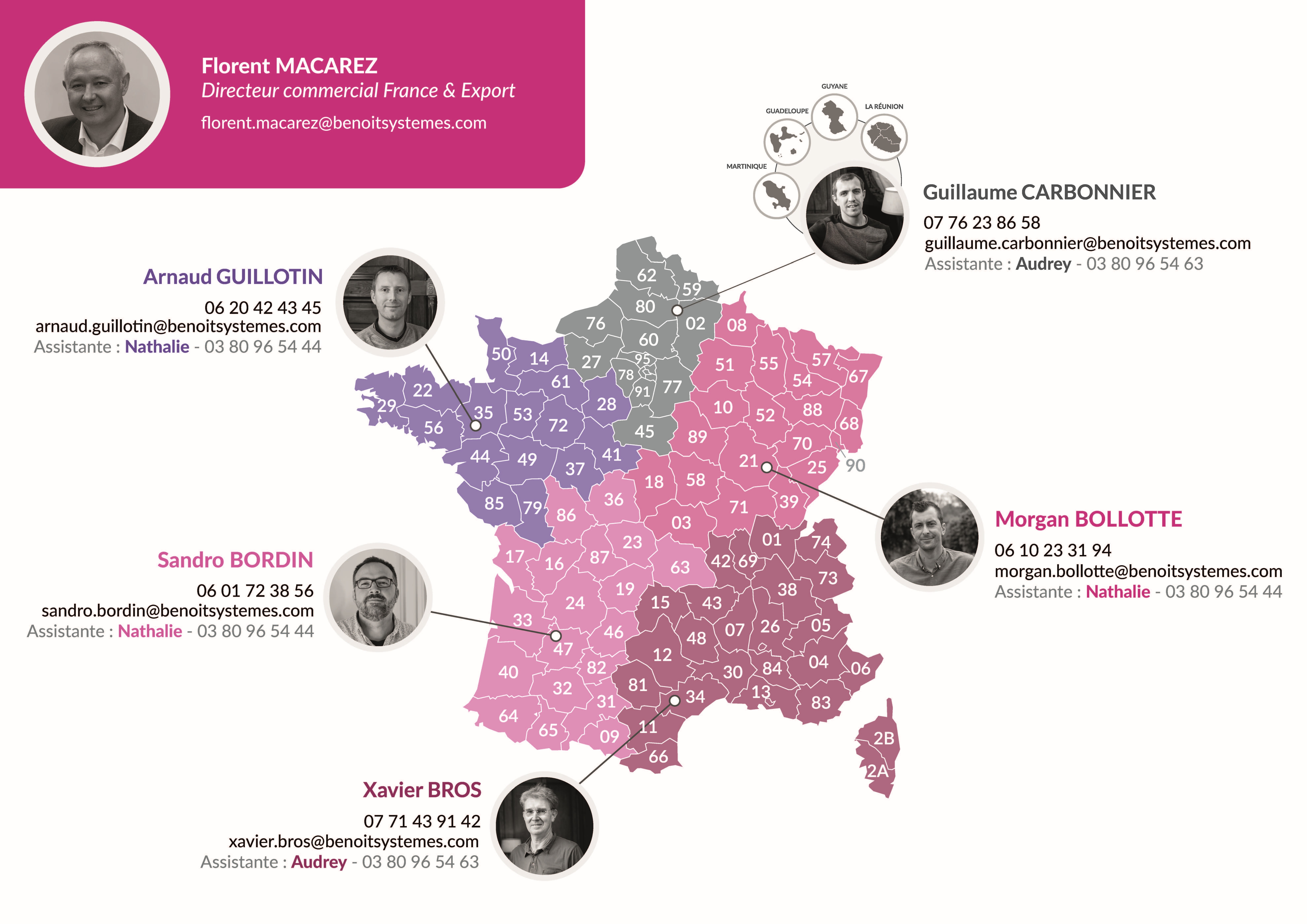 Contactez le commercial Benoit Systemes de votre région pour découvrir nos solutions de motorisation pour fauteuils roulants manuels.